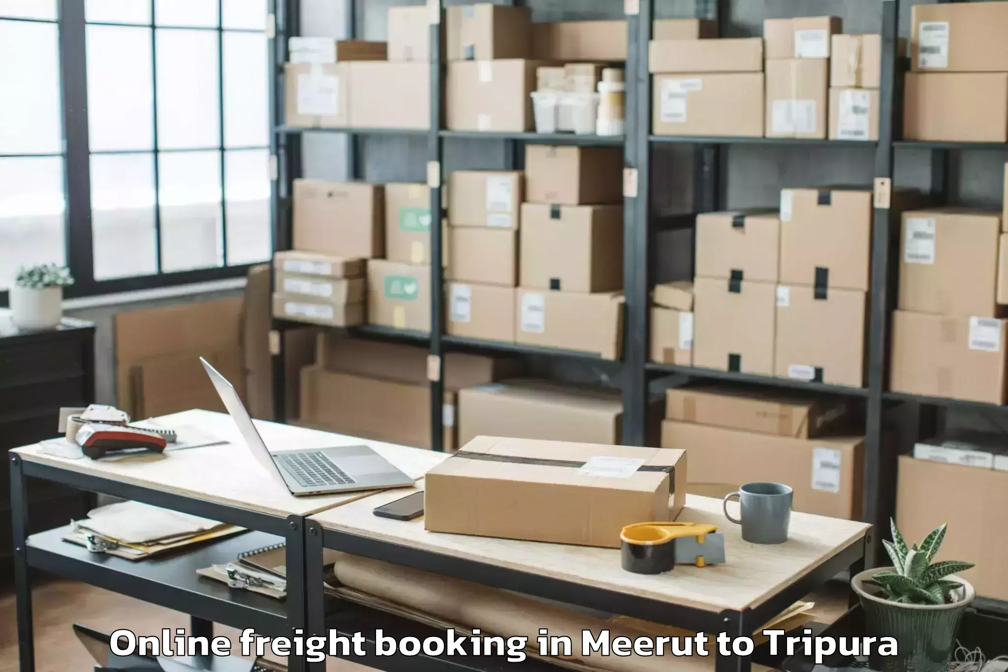 Discover Meerut to Gournagar Online Freight Booking